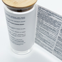 Étiquettes personnalisées double face à gratter, durables, autocollantes et imperméables pour bouteilles en verre et emballages de fenêtres