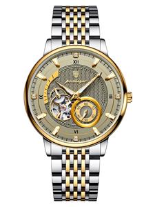 Nouvelle montre mécanique automatique pour homme, tourbillon, haut de gamme, lumineuse, affaires, boîtier en acier inoxydable, bracelet en acrylique - Product Image 5