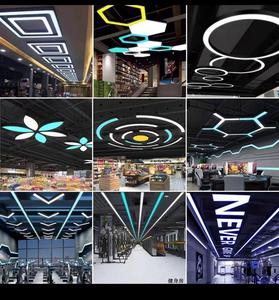 ハニカム型商業用工業用照明オフィスショッピングモール六角LED天井灯ジム用 - Product Image 3