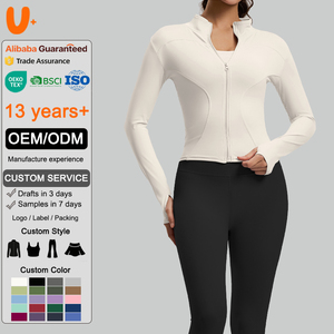 OEM Service Reversible Solid Plus Size Waterproof Breathable Yoga Activewear Set Thumbhole Jacket &amp; Squat-Proof <strong>Leggings</strong> - Product Image 1
