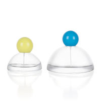 Nouveau flacon de parfum en verre transparent semi-circulaire de 30 ml, flacon pulvérisateur en verre à fond épais avec boîte d'emballage personnalisée et sac cadeau