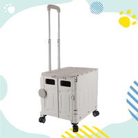 Chariot de courses pliable et écologique avec poignée, pour le transport d'équipements de camping et le rangement des courses