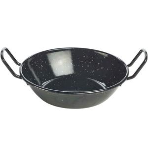 Poêle <span class=keywords><strong>à</strong></span> frire antiadhésive Couleur noire avec deux poignées Poêle <span class=keywords><strong>à</strong></span> <span class=keywords><strong>paella</strong></span> profonde en acier au carbone Poêle <span class=keywords><strong>à</strong></span> <span class=keywords><strong>paella</strong></span> antiadhésive ronde <span class=keywords><strong>émaillé</strong></span>e sur acier P - Product Image 1