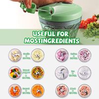 Groene Kleur Praktische Knoflook Snijder Keuken Gadgets Voedsel Chopper Container Voor Ui Chili Fruit Vlees Pinda