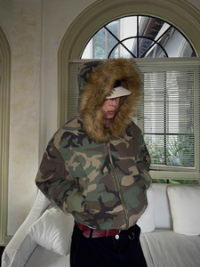 Giacca Bomber Invernale Pesante Streetwear con Logo Personalizzato, Motivo Mimetico, Calda, Abbigliamento Uomo - Product Image 6