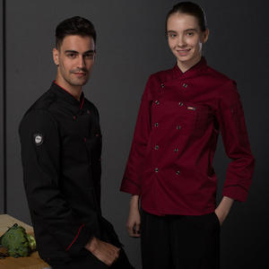 Cuisine chinoise unisexe Chef uniformes hommes marine Chef manteaux colombie M-3XL pas cher nouveaux modèles Chef <span class=keywords><strong>veste</strong></span> boutons pour les femmes - Product Image 4
