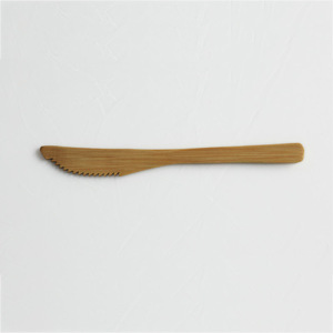 มีดสเต็กไม้ไผ่ ขอบหยัก ย่อยสลายได้ ชุดช้อนส้อมปิกนิก - Product Image 1