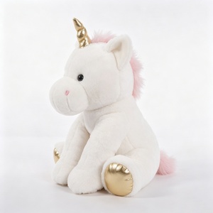 Customized White Unicorn Plush, Unicorn Stuffed Animal, Gold Horn Unicorn Plush, Cute Unicorn Stuffed Toy - Product Image 4