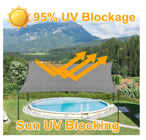 Voile d'ombrage grise anti-UV en tissu, toile <span class=keywords><strong>de</strong></span> protection pour patio extérieur et jardin, 185 GSM, robuste et personnalisable - Product Image 3
