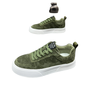 Chaussures décontractées classiques pour hommes respirantes à lacets - Tendance mode, PVC souple, légères, antidérapantes, empeigne en maille, couleur unie - Product Image 2