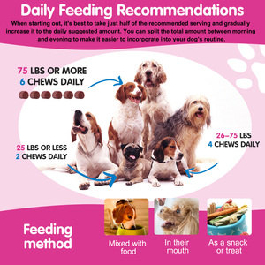 Worafy Pet Herbal Soulagement de la peau pour chiens Poisson et lapins Supplément de vitamine B Doux à mâcher Pet Empêcher les puces et les tiques Doux à mâcher - Product Image 2