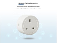 Prise intelligente WiFi UK 13A pour maison connectée, interrupteur intelligent contrôlé par WiFi