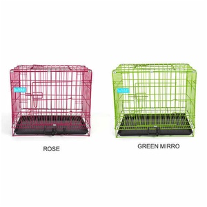 Multifunzione spessa cassa per cani doppia porta Nano-rivestimento finitura forte pieghevole portatile in metallo grande casa cane cassa per cani - Product Image 5