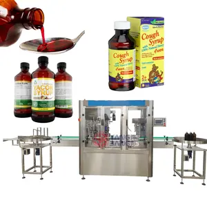 YB-YG4B Automatic Syrup Bottle Filling Machine Complete Flavor Water Bottling Production Line Glass Bottle Filling Plant