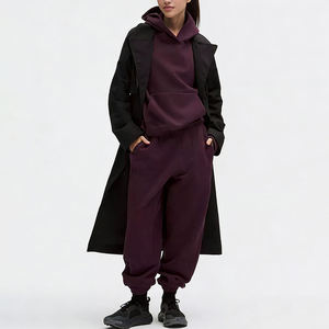 Sweat-shirt à capuche oversize pour femme en molleton 450 g/m² en mélange de coton avec intérieur brossé et poignets côtelés, style streetwear décontracté et tenue de sport - Product Image 6