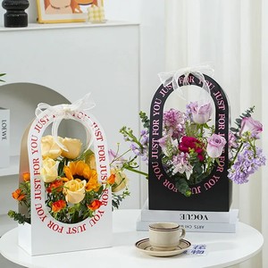 Bolsa de Papel Kraft para Envolver Ramos de <span class=keywords><strong>Flores</strong></span>, con Asa, para Decoración de Bodas y Fiestas, Embalaje de Regalo Personalizado - Product Image 4