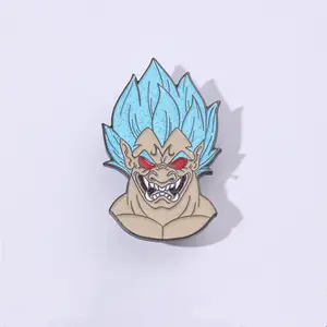 Custom creative Japanese cartoon anime characters metal hard soft enamel lapel pin badges wholesale