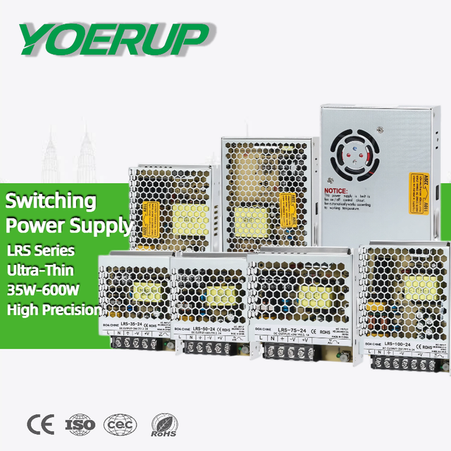 LRS Ultra-thin Type Output Power Supply DC 12V 24V 48V Single Output 35W 50W 75W 100W 12OW 150W 200W 250W Switching Power Supply