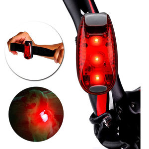 Feu stroboscopique à 3 LED <span class=keywords><strong>pour</strong></span> vélo, <span class=keywords><strong>accessoires</strong></span> haute visibilité, clipsables, feu arrière de sécurité - Product Image 2