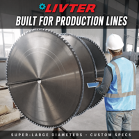 LIVTER Lame de scie circulaire sur mesure de très grand diamètre, lame de scie industrielle de grande taille pour machine à bois lourde