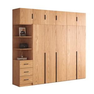 Anpassbarer Kleiderschrank für Schlafzimmer, Wirtschaftlicher Naturfarbener Aufbewahrungsschrank, Kinderzimmer-Organizer - Product Image 1
