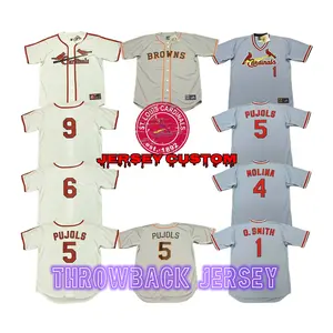 St. Louis 1 Garry Templeton 5 Albert Pujols 11 Jose Oquendo 11 Johnny Mize Throwback Honkbaltrui Gestikt S-5xl Kardinalen