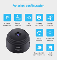 Inicio Wifi Cámara IP A9 1080P Videocámara IR Visión nocturna Detección de movimiento Video Vigilancia Seguridad Mini Cámara inteligente inalámbrica