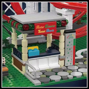 Set de Construcción de Montaña Rusa Mould <span class=keywords><strong>King</strong></span> 11014s Park <span class=keywords><strong>Land</strong></span>, 3662 Piezas, Modelo de Construcción de Pista de Feria, Juguete Educativo, Regalo - Product Image 5