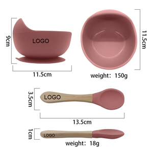 Tazón de Silicona de Grado Alimenticio con Succión para Bebés, Logotipo Personalizado, Libre de BPA, Vajilla para Niños Pequeños, Juego de Regalo - Product Image 2
