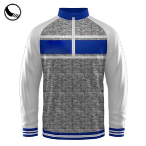 BETHERIVAL Fashion Blank Long Sleeve Polyester 1/4 Zipper Breathable Plus Size Baseball <b>Jacket</b> - Product Image 5