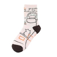 Automne/hiver bloc de couleur drôle Calcetines dessin animé équipage personnalisé concepteur broderie logo chaussettes de mode
