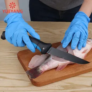 YUEYANG สแตนเลสขนาดเล็กพับมีดคลิปใบมีดตกปลาสเต็กboningมีดกลางแจ้งตั้งแคมป์ล่าสัตว์มีดเนื้อ