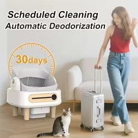 Bac à litière pour chat autonettoyant électrique OEM ODM Contrôle par application WIFI Top8 Toilettes pour chat chronométrées automatiques d'usine Nettoyage facile Poids 10kg