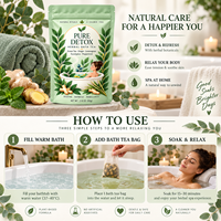 Kantong Teh Herbal OEM untuk Mandi, Sachet Herbal Bunga Alami untuk Perawatan Spa dan Mandi di Rumah