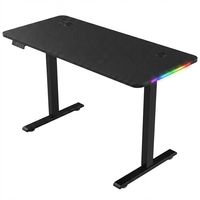 Bureau de jeu pour joueurs, bureau d'ordinateur extensible moderne en aluminium et métal