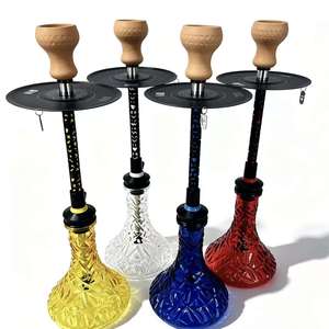 Set de Hookah de Cristal con Textura, Pipa de Shisha Moderna, Narguile, Botella de Colores para Fumar, Uso en Casa o Bar - Product Image 1