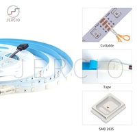 Tira RGB programable Plug & Play Magic JERCIO | SK6815/WS2815/GS8208 DC12V Breakpoint Continuidad para manualidades DIY