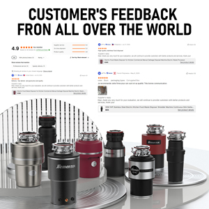 Jiemei 1HP Xử Lý Rác Thải Bồn Rửa Nhà Bếp Chất Thải Thực Phẩm Xử Lý Im Lặng Hàng Loạt Thức Ăn 750W 1200Ml - Product Image 5