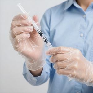 100pcs/caixa Luvas de Vinil para Exame Médico, Luvas Descartáveis Transparentes Sem Pó de 4mil PVC para Hospital - Product Image 3