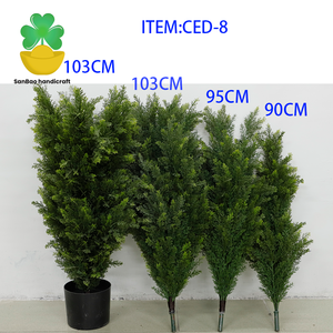 Bán buôn 8ft nhân tạo Cedar topiary cây ngoài trời chậu cây Cypress Faux cây thường xanh cho khách sạn trang trí nội thất sử dụng - Product Image 3
