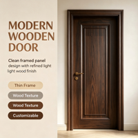 Porte pivotante en teck massif, double porte en bois sans ouvertures latérales, serrure intelligente entièrement automatique, portes en bois pour entrée de villa de luxe