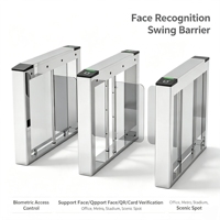 Barrera Automática Abatible de Acero Inoxidable con Lector de Tarjetas RFID para Control de Acceso a Gimnasios y Clubes