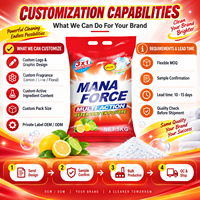 Lessive en poudre haute mousse parfum citron 5KG en sac vrac pour le Sénégal et l'Afrique, lavage à la main et en machine, OEM