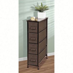 Organizador Moderno con Ruedas y Cajones de Tela No Tejida, Mesita de Noche para Dormitorio, Organizador de Escritorio de Cuero con 3 Cajones - Product Image 6