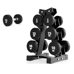 定制6对三层哑铃架，用于健身器材，用于重量存储