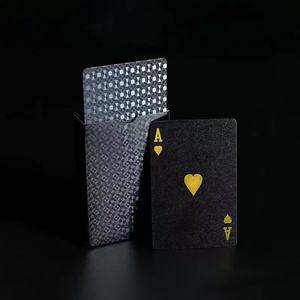 Cartas de Póker de PVC de Alta Gama, Diseño Negro y Dorado, Resistentes al Agua, con Lámina Dorada, Duraderas, para Fiestas Familiares, Personalizables y Ecológicas - Product Image 4