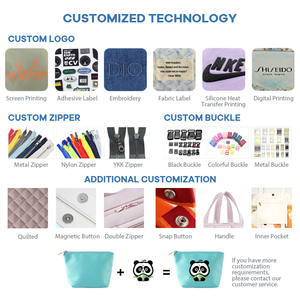 Borsa da Trucco Trapuntata Personalizzata in Cotone Floreale con Coulisse, Graziosa Pochette da Viaggio, Beauty Case e Borsa Cosmetici Regalo <span class=keywords><strong>per</strong></span> Donne e Ragazze - Product Image 5