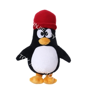 Đồ Chơi Nhồi Bông Mềm Siêu Mềm Tùy Chỉnh Chất Lượng Tốt Đồ Chơi Nhồi Bông Mềm Hình Chim Cánh Cụt Hoạt Hình Đứng 15 Cm Mũ Bơi Tròn - Product Image 3