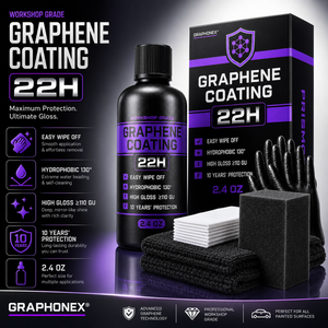 กราฟอนเอ็กซ์ กราฟีนโค้ทติ้ง 22H 1000มล. ไฮโดรโฟบิก 130 °   เคลือบเงารถยนต์ 110GU ป้องกันสีรถ 10 ปี - Product Image 4