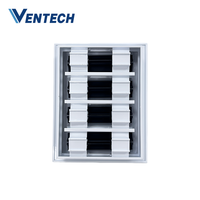 Diffuseur linéaire réglable en aluminium à 4 fentes pour conduits d'air conditionné Ventech